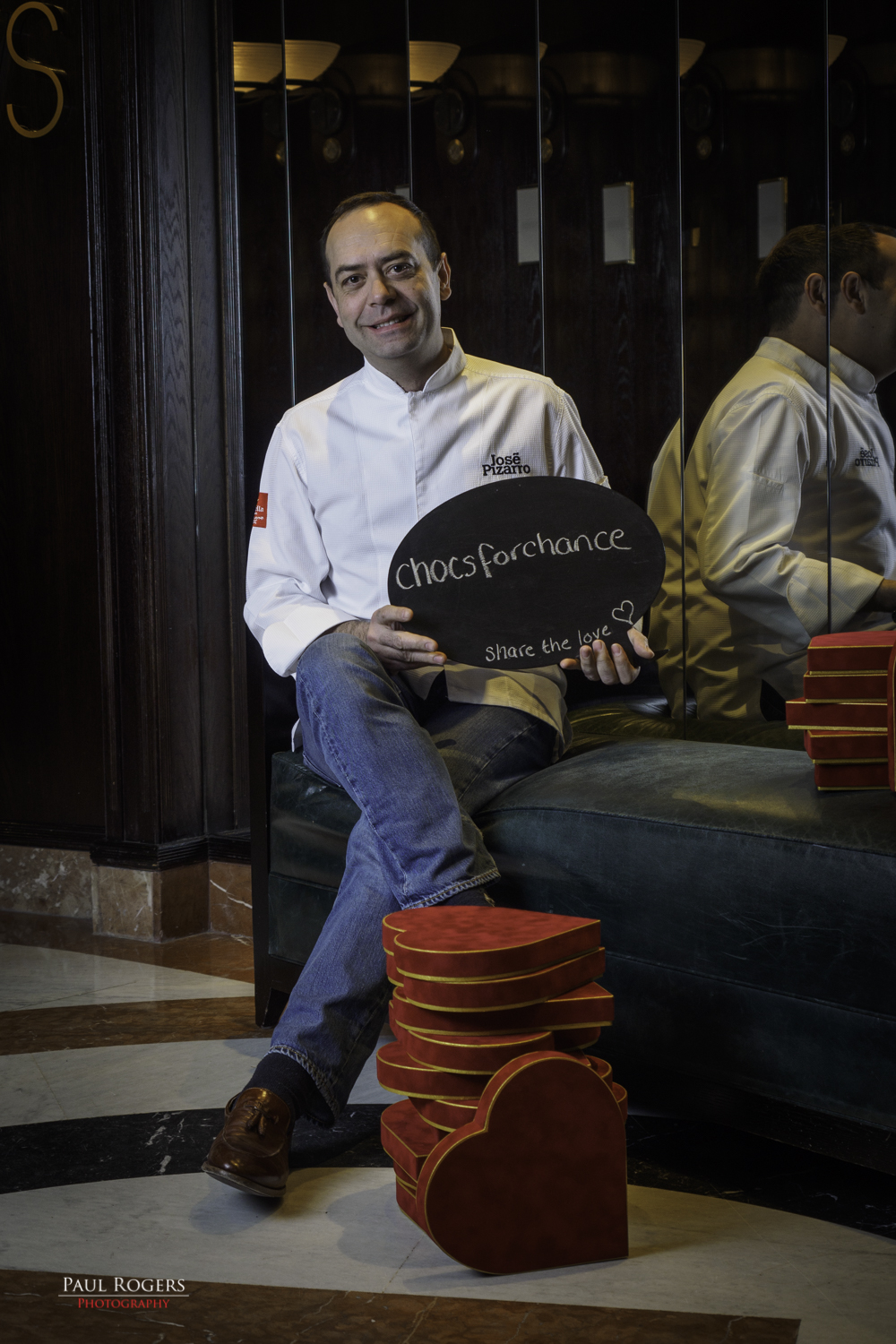 José Pizarro Chocs For Chance Photo Shoot José Pizarro